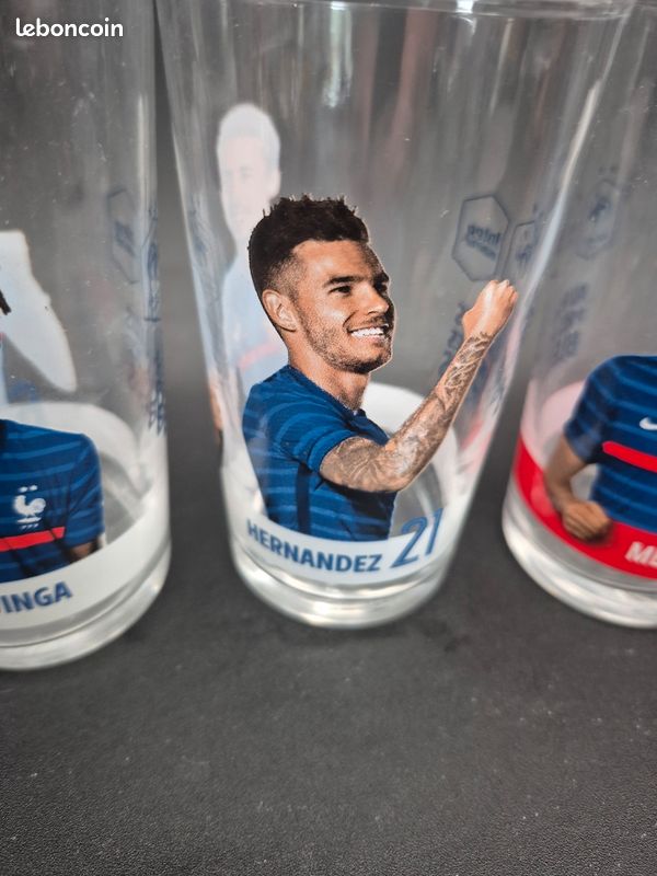 Verres neufs équipe de France Intermarché 2022 et 24, KFC 2016 et Mc Doau choix