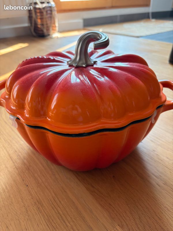 Cocotte Potiron Baumalu 13 Cm – Fonte Émaillée Orange – Fabrication Française