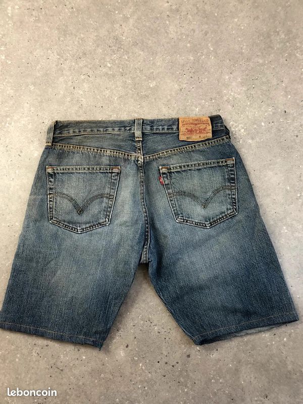 Short en Jean Levi's 501 Homme réajusté Bleu grisâtre W32 L32 100% coton (image 1)