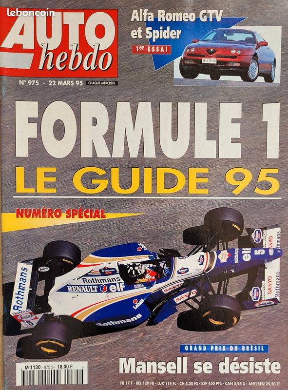 Sport-Auto - Guide Formule 1 - 1991 - Magazine Vintage
