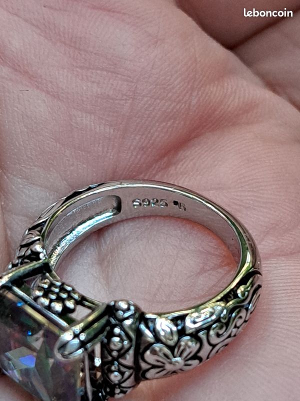 Bague Vintage En Argent 925 - Modèle Ancien Et élégant, Couleur Argenté