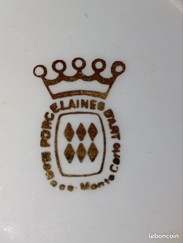 Ancienne plaque en porcelaine – Rainier III & Grace Kelly – Monaco (image 4)