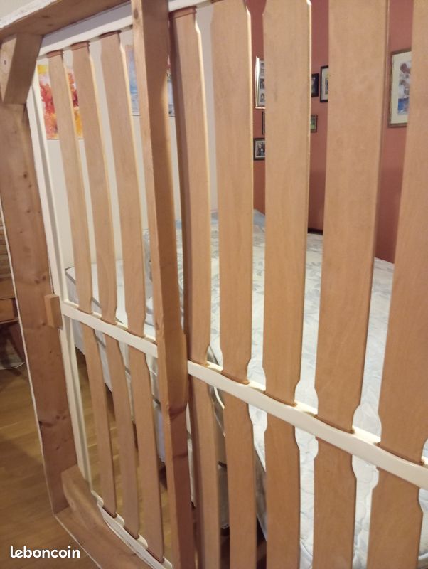 Sommier à lattes en 160 par 200 cm, hauteur 14 cm, avec pieds (image 3)