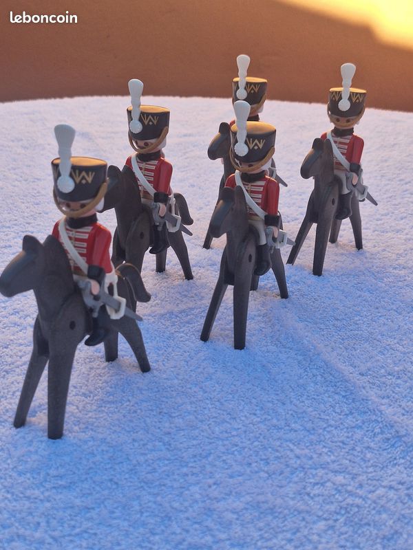5 X GARDE Fusilier Bleu Playmobil Pour Tschakko Artillerie Napoleonic