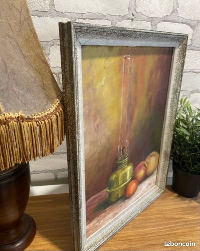 Tableau ancien signé et encadré - Nature morte (image 8)