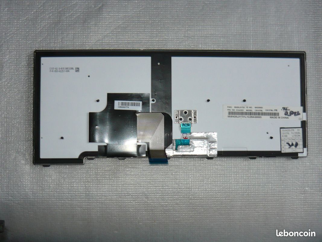 Touche De Clavier AZERTY Français Pour Lenovo ThinkPad T440 T450 T460 - Clé De Remplacement D'occasion Avec Mécanisme