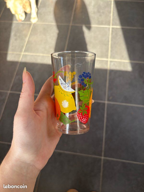 🥤 Lot de verres décor fruits – style vintage / coloré (image 3)