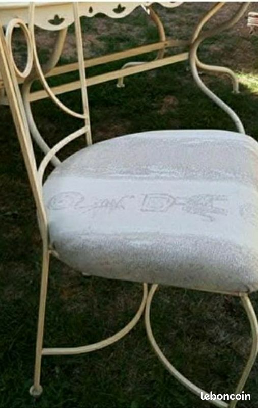 Chaise en fer forgé plein (image 2)