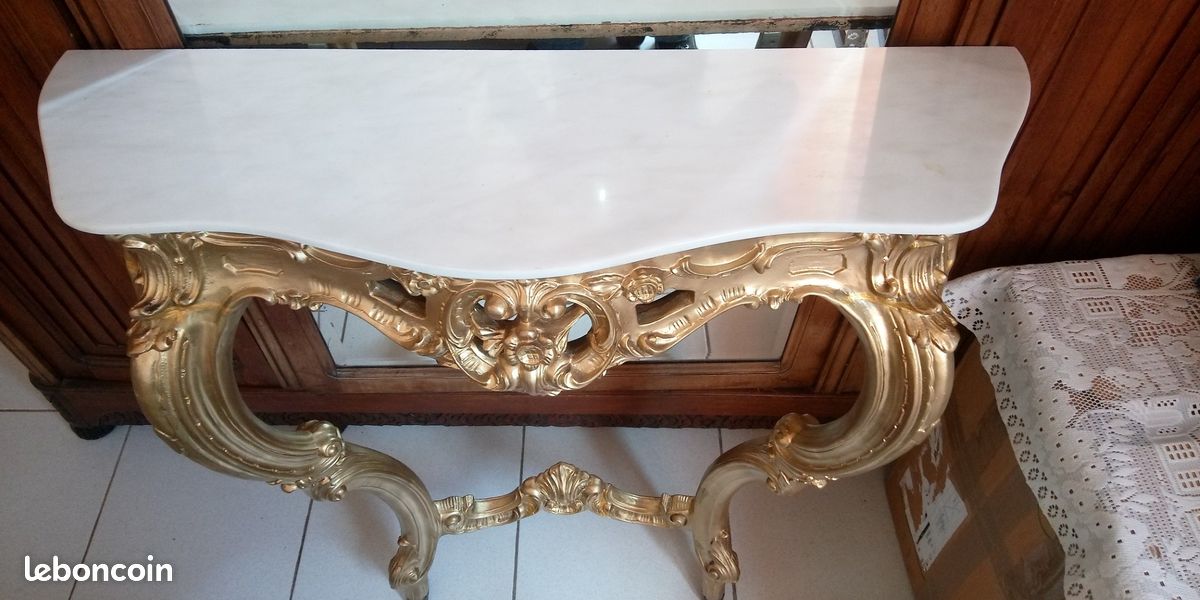 Meuble doré console d'entrée (image 4)