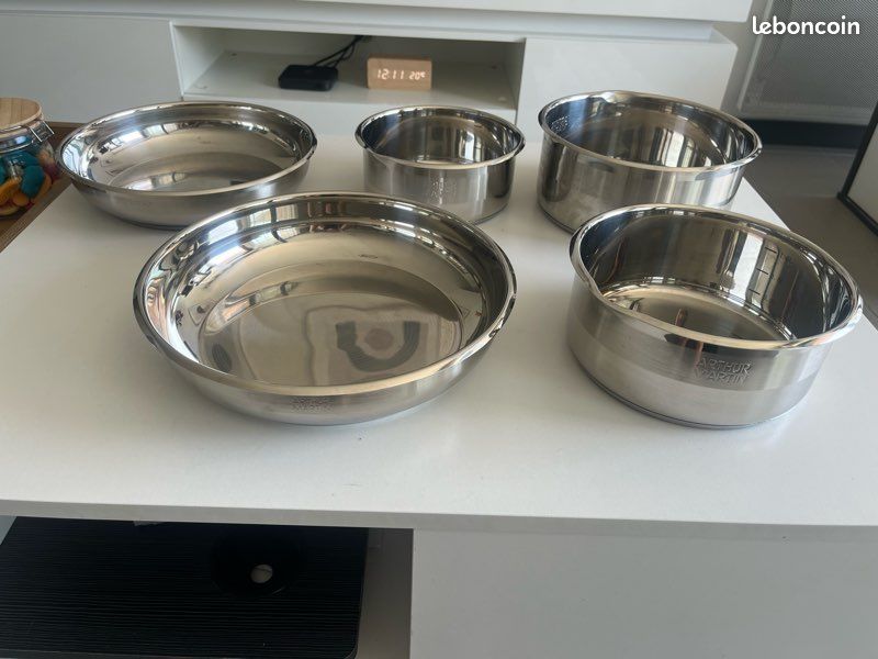 Batterie de cuisine induction - Arthur Martin - AM1275 - Acier inoxydable - 15 pièces