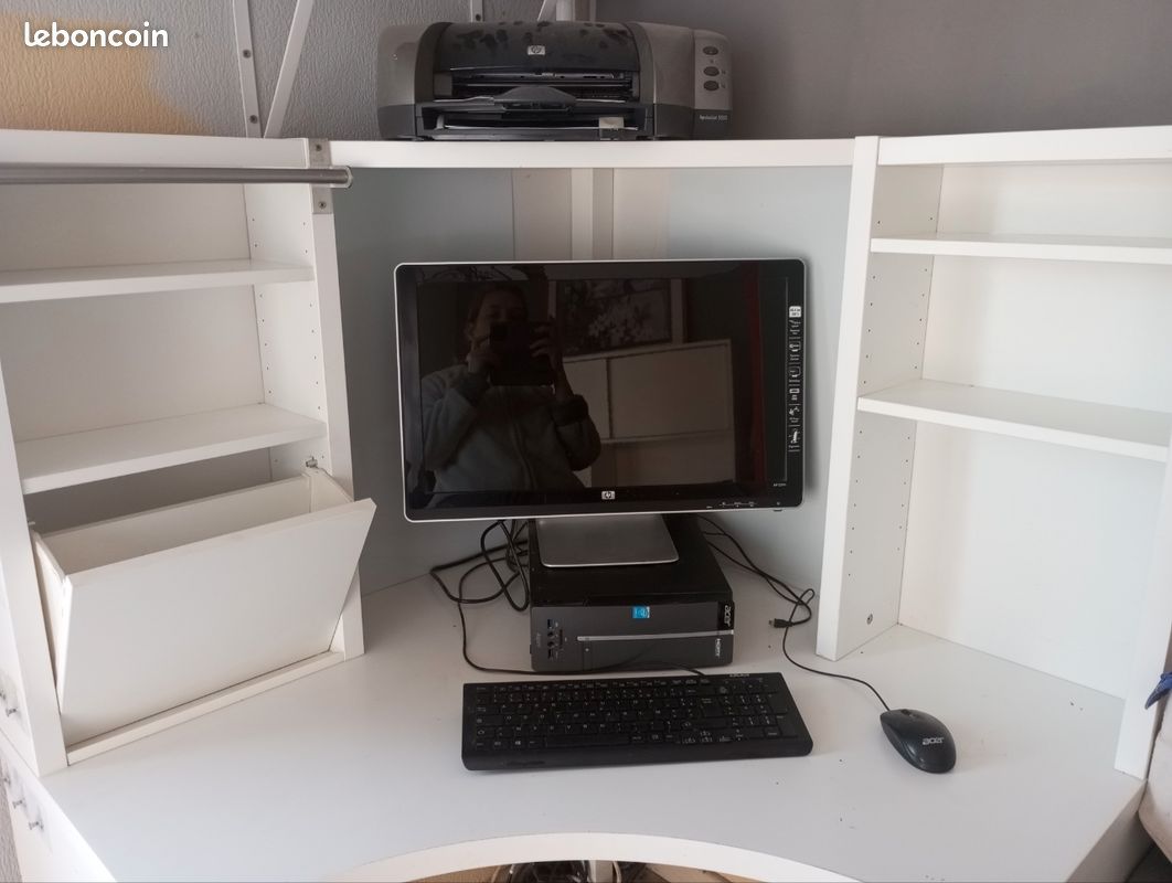 Bureau d'angle blanc (image 3)