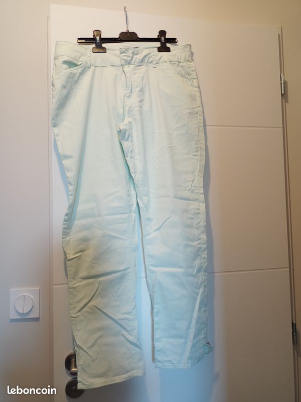Pantalon été vert clair (image 2)