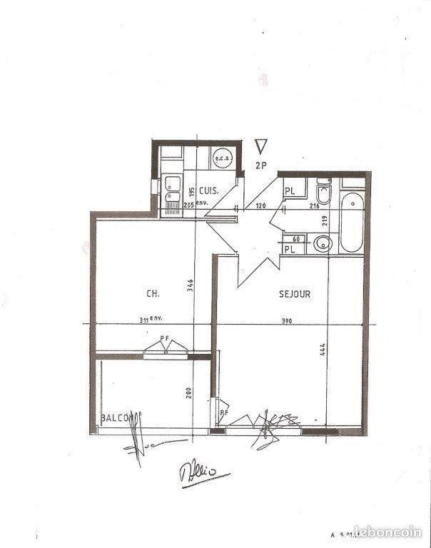 Appartement 2 pièces 39 m² · à Paris · 39 m² · 1 450 €/mois