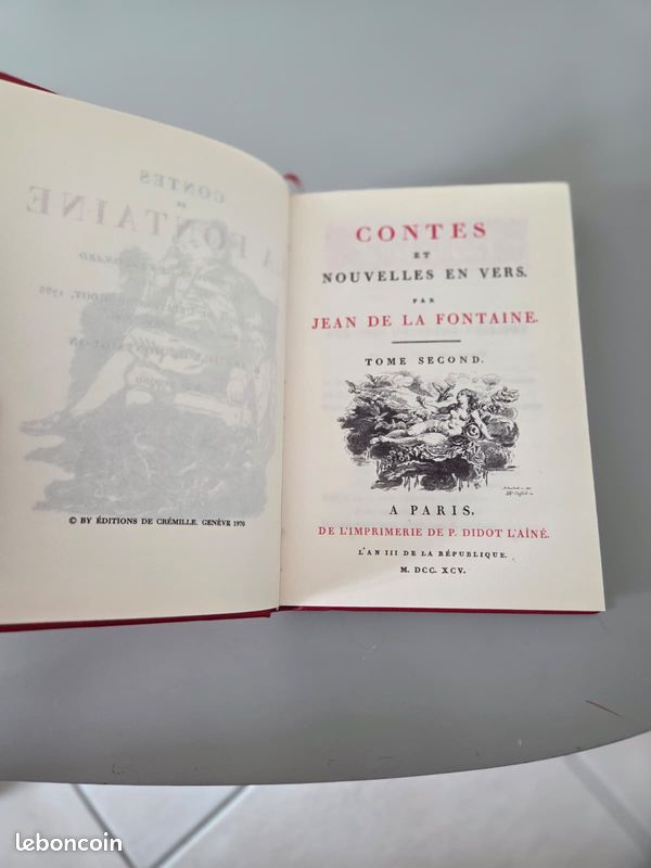 La Fontaine / Fragonard - Contes De La Fontaine Avec Illustrations De Fragonard Tome 2 1883