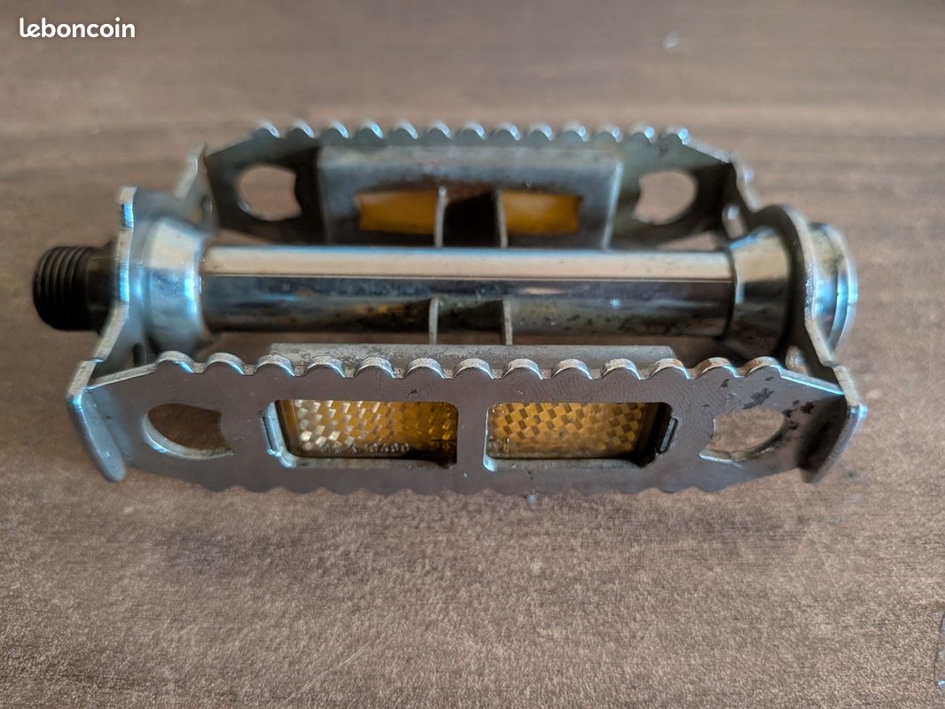 Paire De Pédales Vélo Vintage Lyotard - Acier Argenté - Fabrication Française - Pour Vélo De Route/course