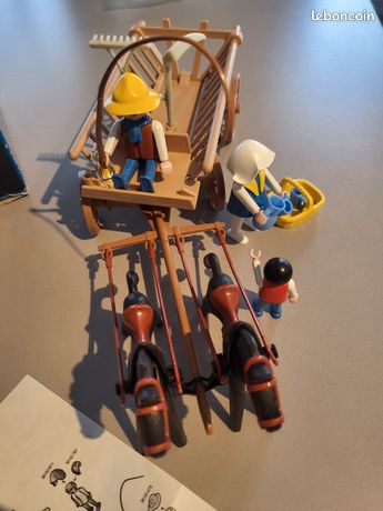 Playmobil charrette à bras jaune