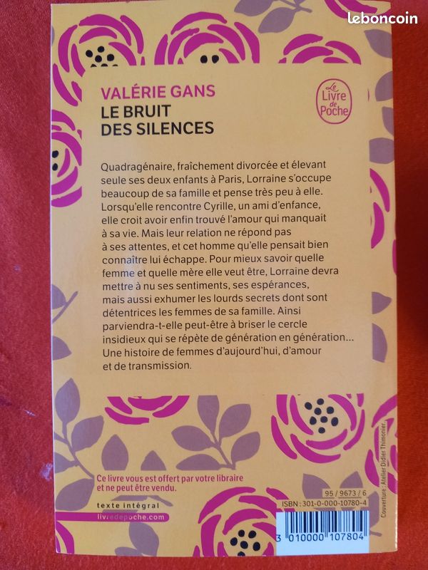 Valérie Gans. Le bruit des silences. Le livre de poche (image 3)