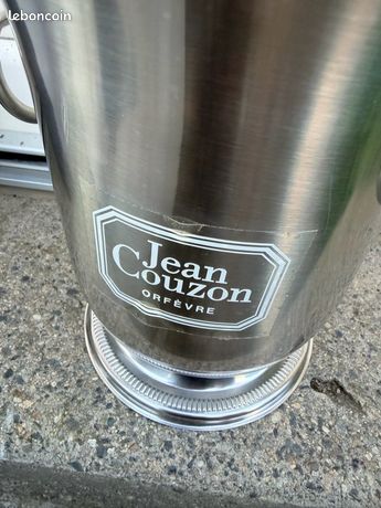 Seau à Glace Jean Couzon Orfèvre – Inox Et Laiton – Hauteur 20 Cm – Années 90
