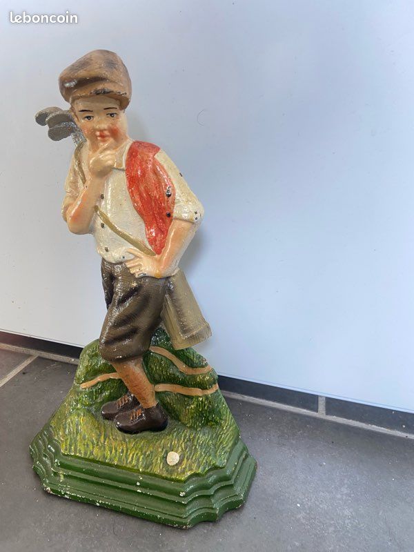 Butée de porte vintage en fonte pour golfeur, homme et femme
