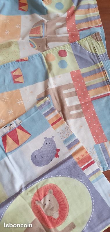 RIDEAU et 3 housses de coussin ENFANT CIRQUE (image 2)
