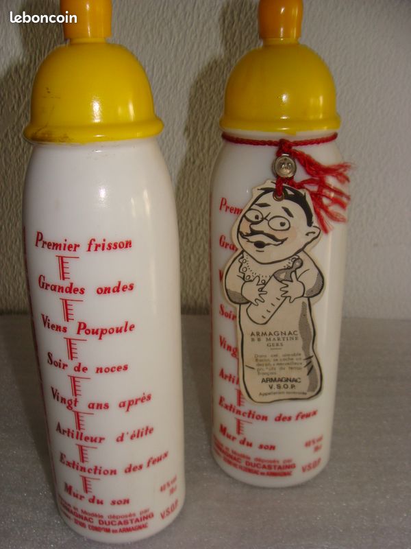 Bouteille ancienne biberon vide humoristique 70 cl (image 1)