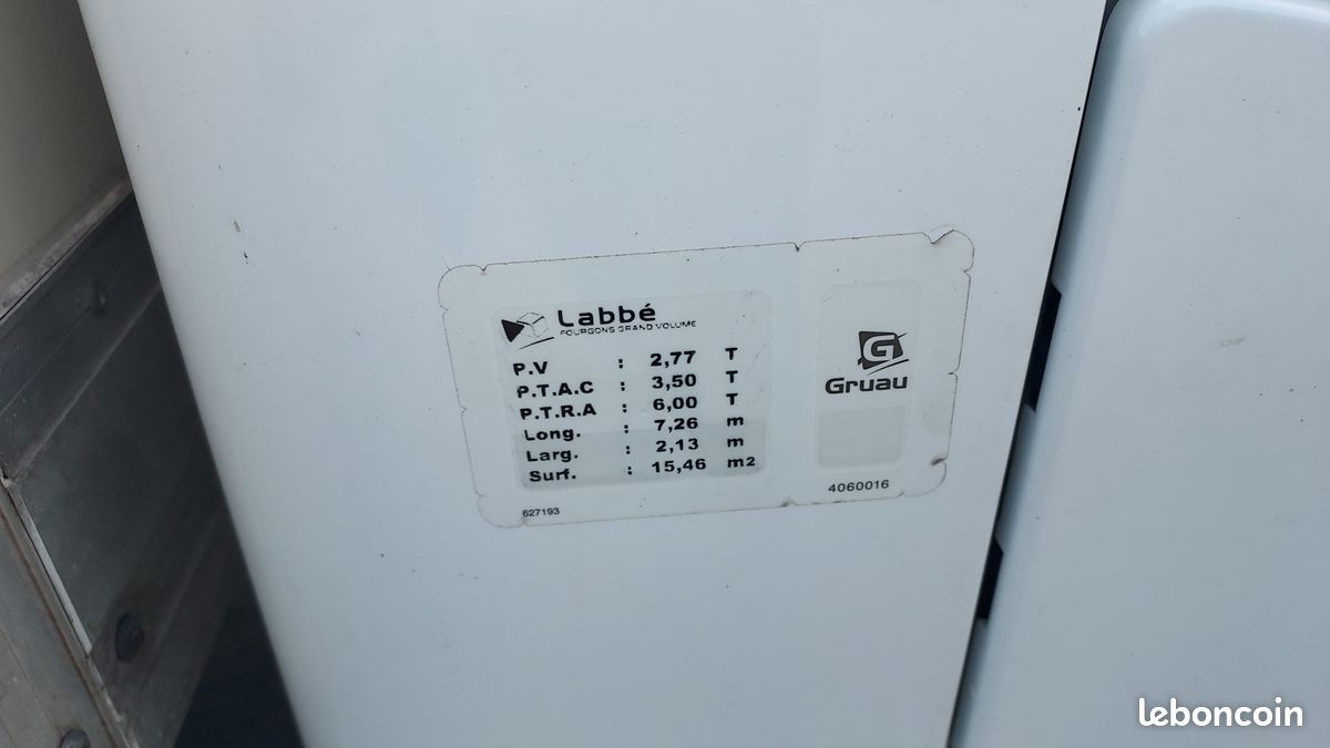 Renault MASTER III GRD VOL GRUAU R3500 L3 2.3 BLUE DCI 145CH CONFORT CAISSE BASSE +HAYON (image 8)