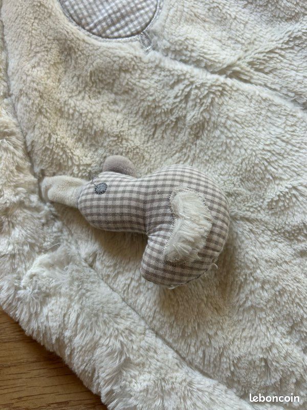 Tapis d'éveil bébé rond ours blanc D90 (image 3)