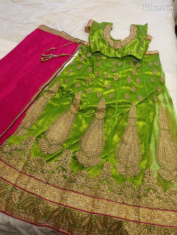 Robe indienne traditionnelle lehenga (13-14 ans Vêtements