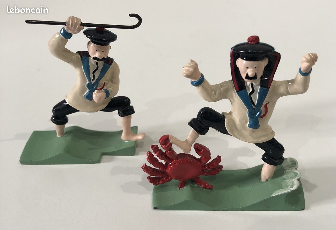 Sculptures Tintin - Dupont & Dupond - Pixi Poliakoff - 1988 - Métal Peint Main - N°900 Ex