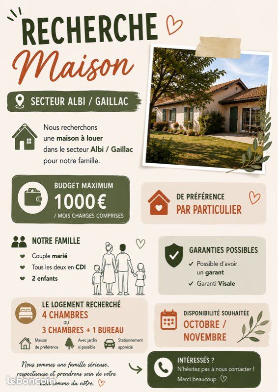 Maison 5 pièces 100 m² · à Albi · 100 m² · 950 €