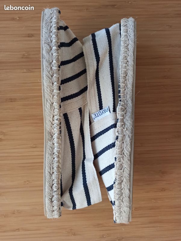 Espadrilles Payote écru et bleu marine pointure 40 (image 1)
