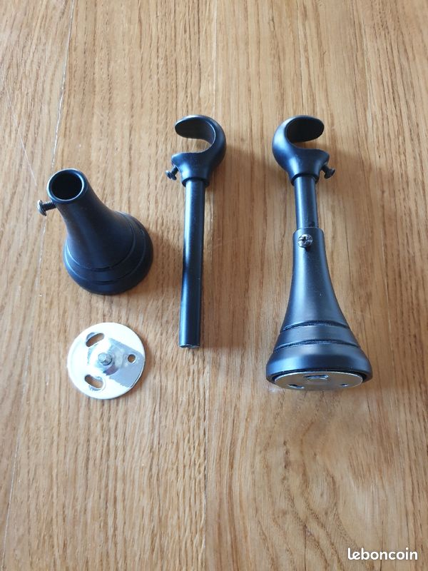 Lot de 8 supports de tringles à rideaux et 6 embouts de finition (image 1)