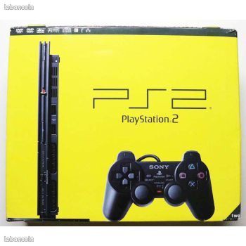 Console ps2 slim noire avec boite d'origine (image 1)