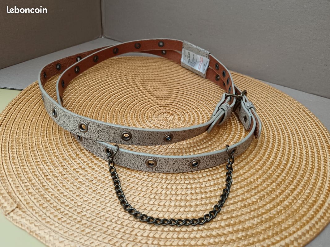 Ceinture Femme Desigual Maripos Galactique En Cuir - Taille M (90) - Neuve Avec Étiquettes
