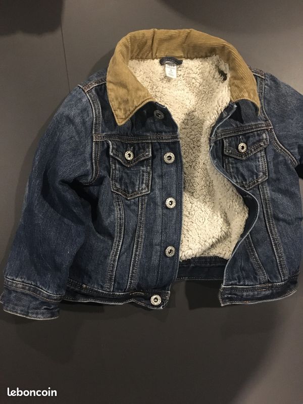 Veste en jean intérieur chaud (image 1)