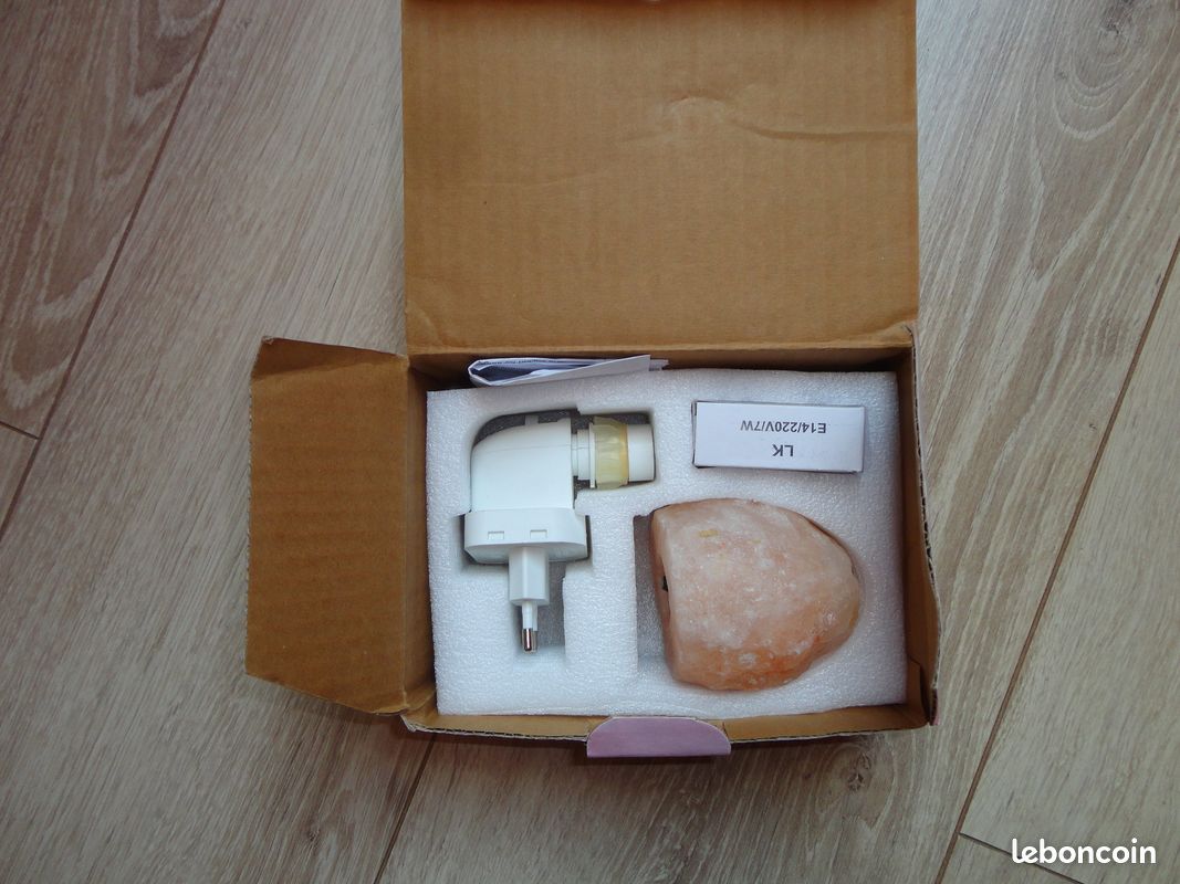 Veilleuse en cristal de sel de l'Himalaya (image 2)