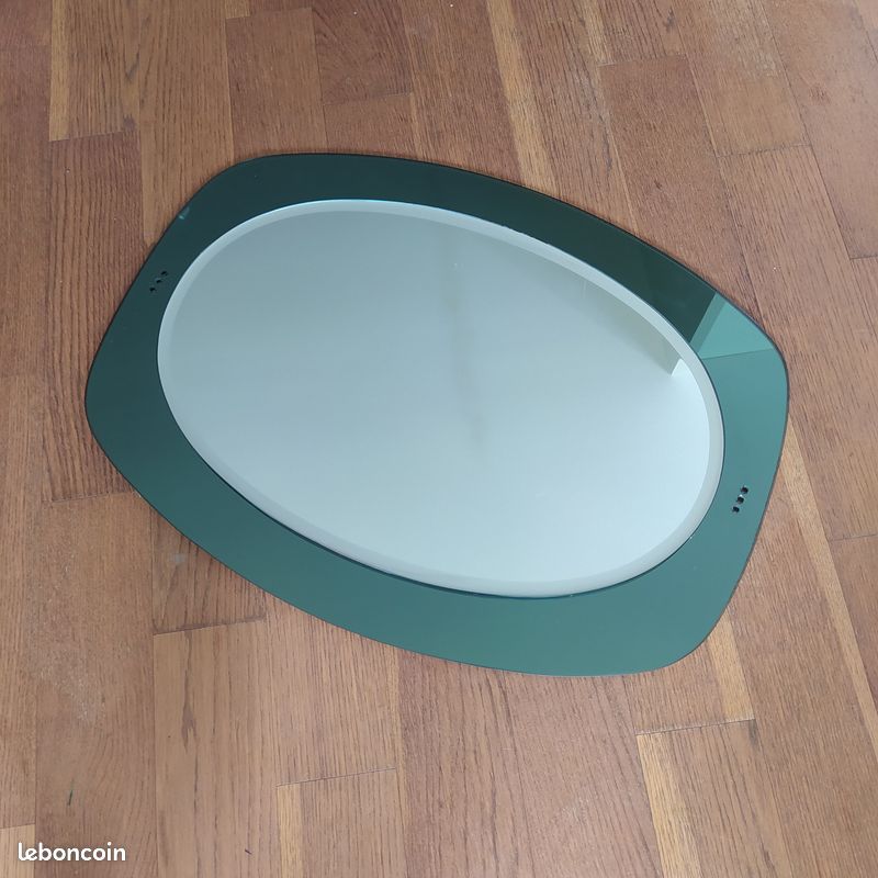 Miroir vintage salle de bain en verre ISA Bergamo vers 1980 (image 8)