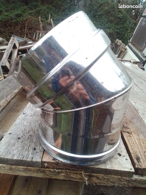 Coude inox 45 degré D130/180 mm (image 4)