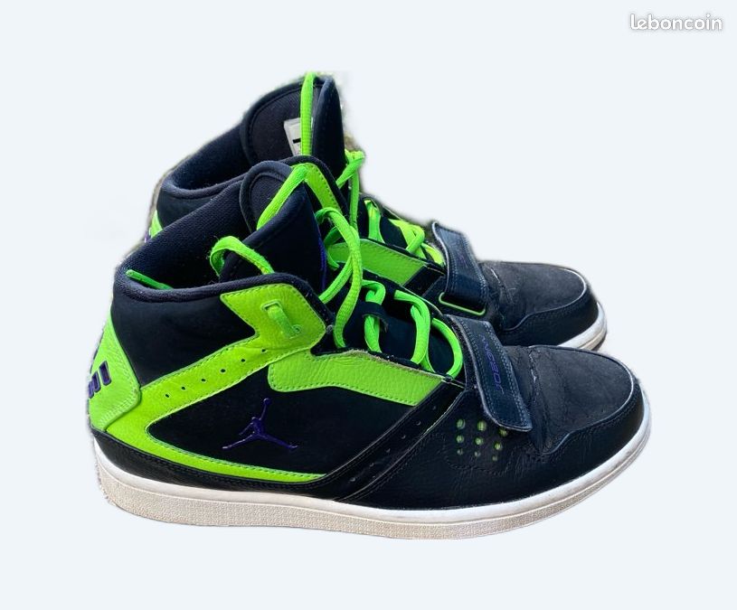 Jordan Flight Strap Black Flash Lime Chaussures