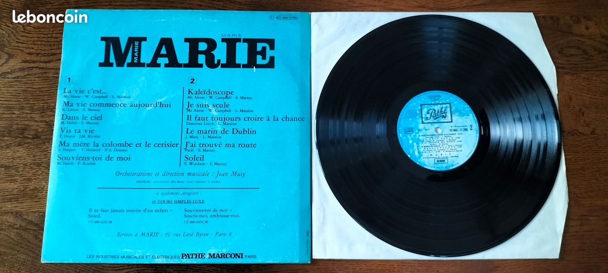LP vinyle 33 t - Marie (image 2)