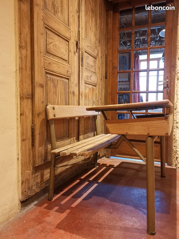 Ancien bureau d'écolier 2 place (image 1)