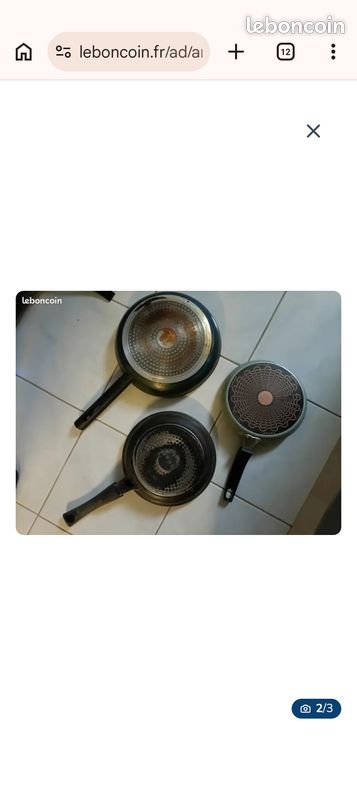 Lot de 2 poêle et 1 poêle Tefal à crêpes (image 2)
