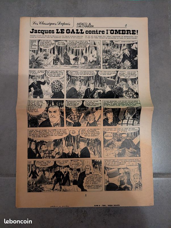 Supplément Classiques Dupuis - Jacques Le Gall contre l'Ombre - 4 - Spirou N°1982 (1976) (image 1)