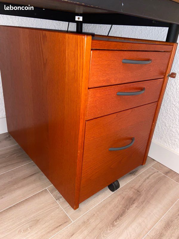 Grand bureau+caisson de rangement (image 2)