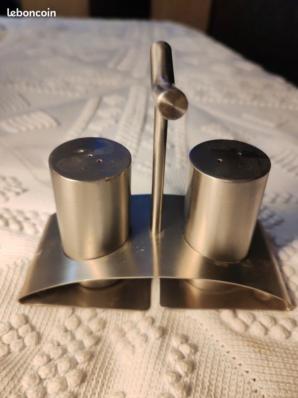 Salière et poivrière métal chromé (image 6)