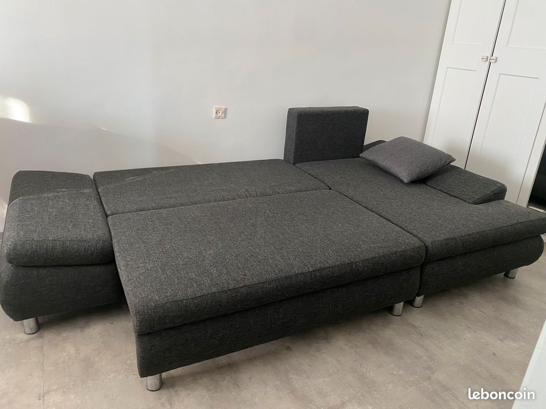 Fauteuil gris forme L (image 4)