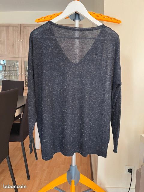Pull Promod Gris Clair Acrylique Taille M - Léger, Occasion Très Bon état