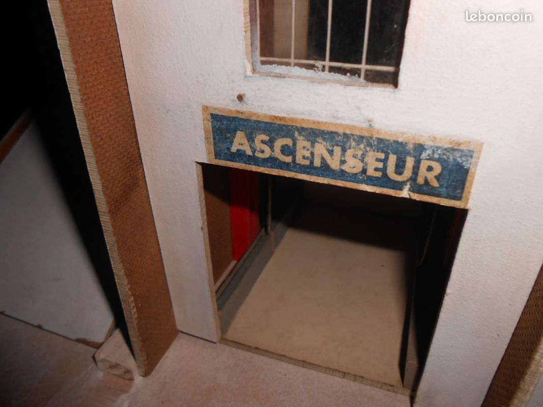 Garage Majolu – Jouet Miniature En Bois – Années 1950 – Fabrication Française