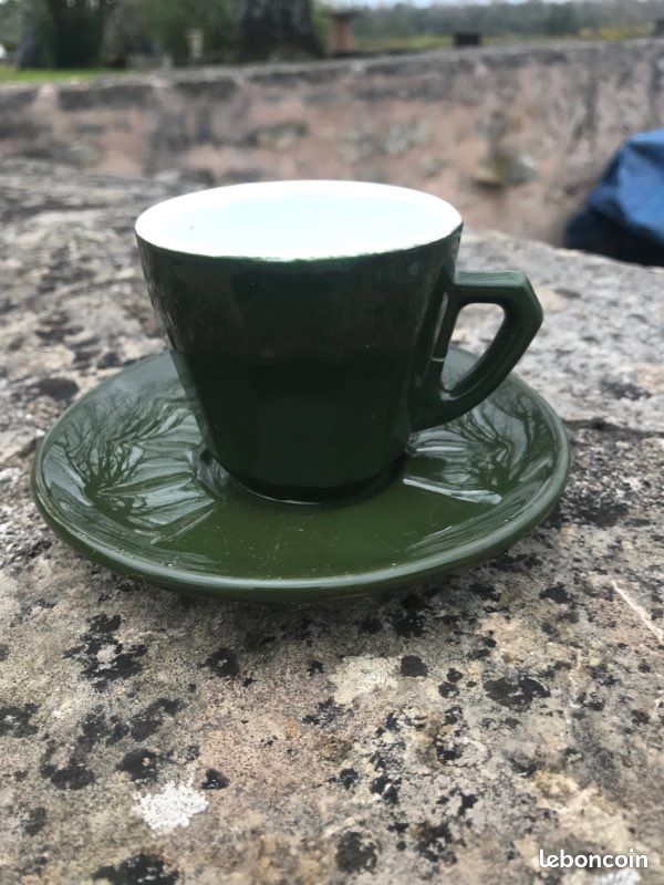 Tasse à café bistrot verte (image 2)