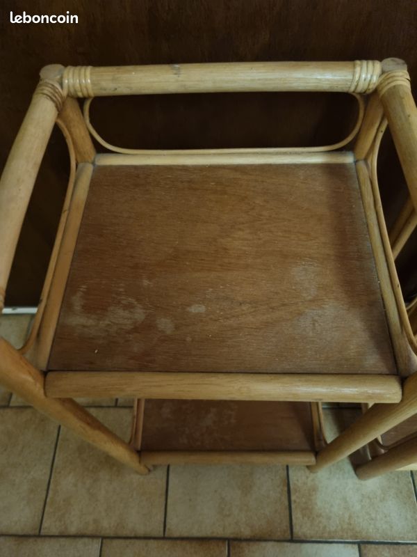2 Tables de nuit en rotin (image 4)